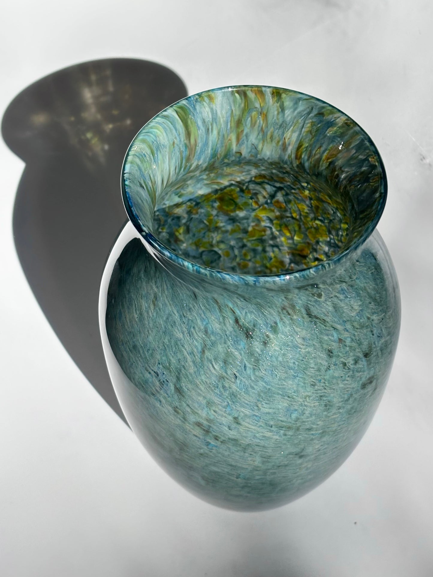 Handblown Glass Vase – Glitter Confetti