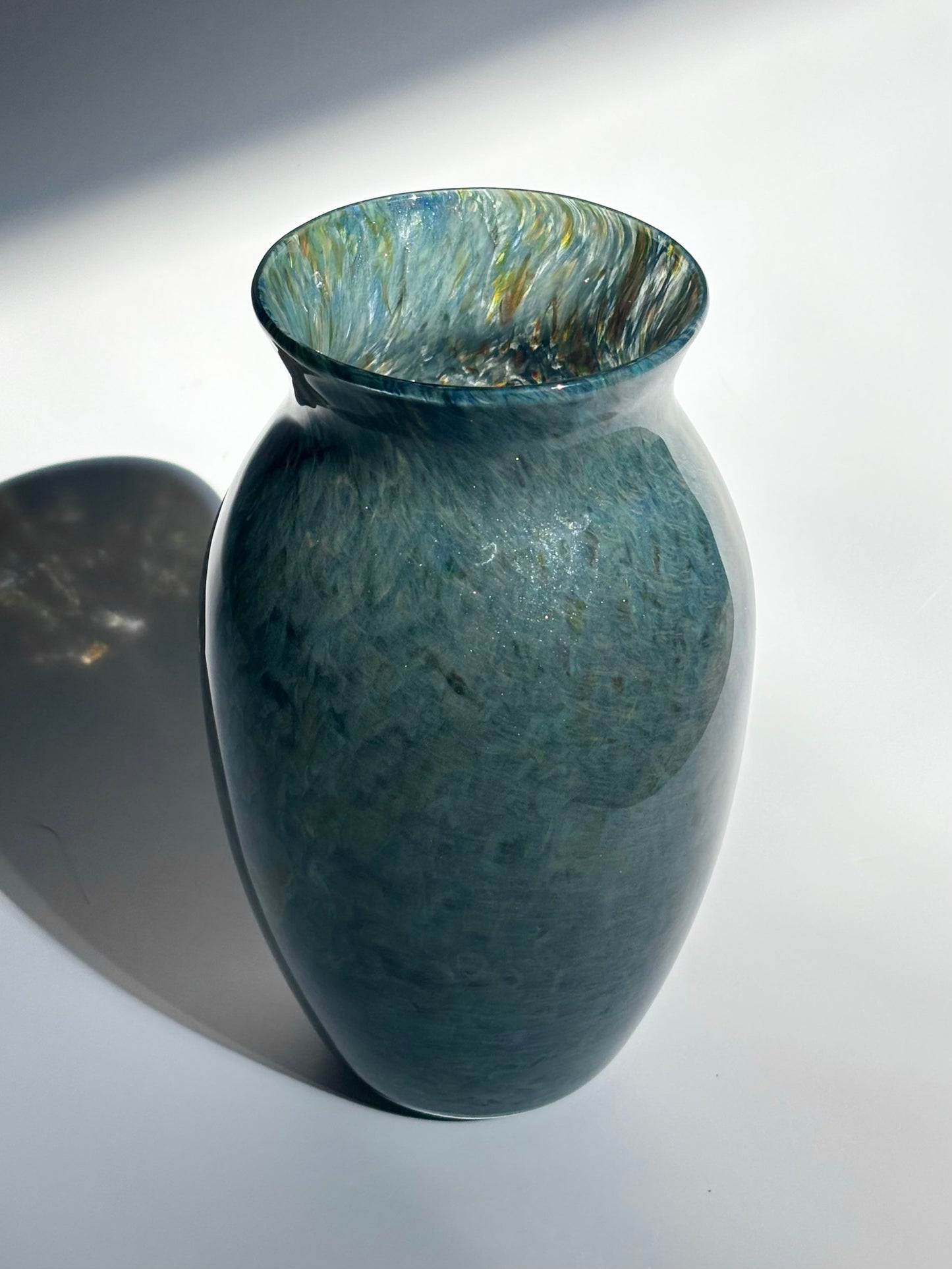 Handblown Glass Vase – Glitter Confetti