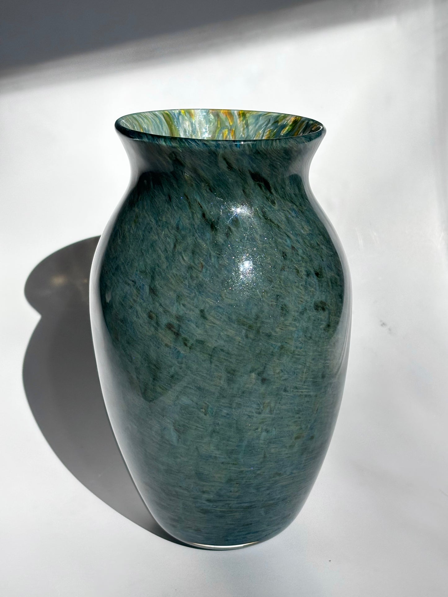 Handblown Glass Vase – Glitter Confetti